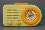 Catalin Fada 1000 Fada ’Bullet” Radio in Onyx Green + Yellow - Translucent